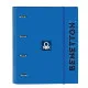 Ring binder Benetton Deep water Blue (27 x 32 x 3.5 cm)