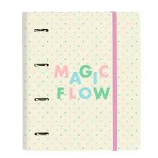 Carpeta de anillas Glow Lab Magic flow Beige (27 x 32 x 3.5 cm)