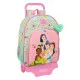 Mochila Escolar Disney Princess Bloom Verde Rosa 33 x 42 x 14 cm