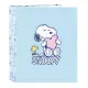 Ring binder Snoopy Love Blue A4 27 x 33 x 6 cm