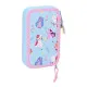 Plumier Doble My Little Pony Wild & free Azul Rosa 12.5 x 19.5 x 4 cm (28 piezas)