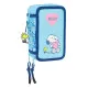 School Case with Accessories Snoopy Love Blue 12,5 x 19,5 x 5,5 cm 37 Pieces