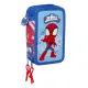 School Case with Accessories Spider-Man Rescue Blue Red 12,5 x 19,5 x 5,5 cm 37 Pieces