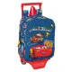 Mochila Escolar con Ruedas Cars Racing Azul marino 22 x 27 x 10 cm