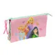 Portatodo Triple Disney Princess Bloom Verde Rosa 22 x 12 x 3 cm
