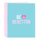 Ring binder Benetton Unique Pink Turquoise A4 27 x 33 x 6 cm