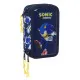 Plumier Triple Sonic City Azul 12,5 x 19,5 x 5,5 cm 37 Piezas