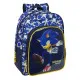 Mochila Escolar Sonic City Azul 26 x 34 x 11 cm