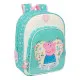 Mochila Escolar Peppa Pig Pretty flowers Amarillo Menta 26 x 34 x 11 cm