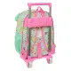Mochila Escolar con Ruedas Disney Princess Bloom Verde Rosa 26 x 11 x 67 cm 26 x 34 x 11 cm