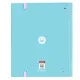 Ring binder Benetton Unique Pink Turquoise 27 x 32 x 3.5 cm