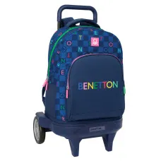 School Bag Benetton Damero Navy Blue 33 x 45 x 22 cm