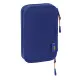 Plumier Doble F.C. Barcelona Granate Azul marino 12.5 x 19.5 x 4 cm 28 piezas