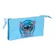 Estuche Escolar Stitch Azul 22 x 12 x 3 cm