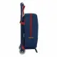 School Rucksack with Wheels 805 F.C. Barcelona M280 Maroon Navy Blue