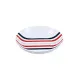 Dinnerware Set Beverly Hills Polo Club Blue Red Porcelain Stripes 12 Pieces