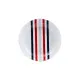 Dinnerware Set Beverly Hills Polo Club Blue Red Porcelain Stripes 12 Pieces