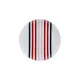 Dinnerware Set Beverly Hills Polo Club Blue Red Porcelain Stripes 12 Pieces