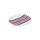 Dinnerware Set Beverly Hills Polo Club Blue Red Porcelain Stripes 12 Pieces