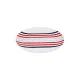 Dinnerware Set Beverly Hills Polo Club Blue Red Porcelain Stripes 12 Pieces
