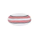 Dinnerware Set Beverly Hills Polo Club Blue Red Porcelain Stripes 12 Pieces