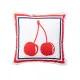 Cushion Benetton White Red Cherries 40 x 40 cm Squared