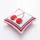 Cushion Benetton White Red Cherries 40 x 40 cm Squared