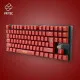 Keyboard and Mouse FR-TEC OP4001 QWERTY Burgundy