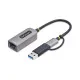 USB Cable Startech C21GA-USB-ETHERNET Grey