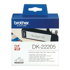 Papel Continuo para Impresoras Brother DK22205 Blanco Negro (1 unidad)