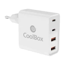 Cargador de Pared CoolBox COO-CUAC-100P Blanco 100 W