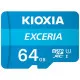 Micro SD Memory Card with Adaptor Kioxia Exceria UHS-I Class 10 Blue