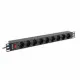 Regleta Enchufes 9 Tomas con Interruptor Lanberg PDU-09F-0300-BK 220-250 V 16 A 4000 W