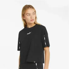 Women’s Short Sleeve T-Shirt Puma  Tape Crop  Black