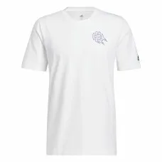 Camiseta de Manga Corta Hombre Adidas Avatar James Harden Graphic Blanco