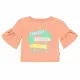 Camiseta de Manga Corta Infantil Converse  Ruffle  Salmón