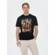 Men’s Short Sleeve T-Shirt Only & Sons Onskolton Reg Beach Black