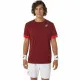 Camiseta de Manga Corta Hombre Asics Court Rojo Oscuro Tenis