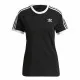 Camiseta de Manga Corta Mujer Adidas 3 stripes Negro