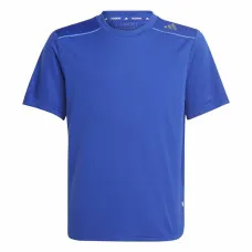 Camiseta de Manga Corta Infantil Adidas Aeroready Azul