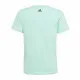 Child's Short Sleeve T-Shirt Adidas Linear Logo Green Aquamarine