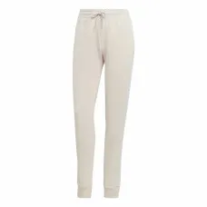 Long Sports Trousers Adidas Essentials 3 Stripes Beige Lady
