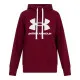 Sudadera con Capucha Mujer Under Armour Fleece Rival Rojo Rojo Oscuro