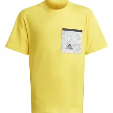 Child's Short Sleeve T-Shirt Adidas Future Pocket Yellow