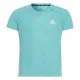 Camiseta de Manga Corta Infantil Adidas Aeroready Three Stripes Aguamarina