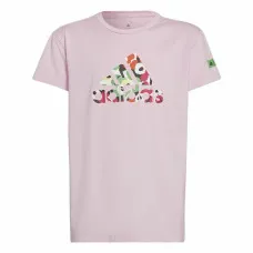 Camiseta de Manga Corta Infantil Adidas x Marimekko Rosa