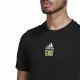 Camiseta de Manga Corta Hombre Adidas Aeroready Paris Graphic Tenis Negro