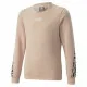 Sudadera sin Capucha Niña Puma Alpha Crew Neck Beige Leopardo Rosa