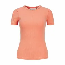 Camiseta de Manga Corta Mujer Jack & Jones Jxfrankie Wash Ss Coral