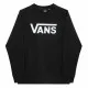 Sudadera sin Capucha Mujer Vans Drop V Logo BFF Crew Negro